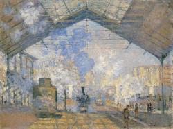 En janvier 1877, Claude Monet s’installe près de la gare Saint-Lazare.